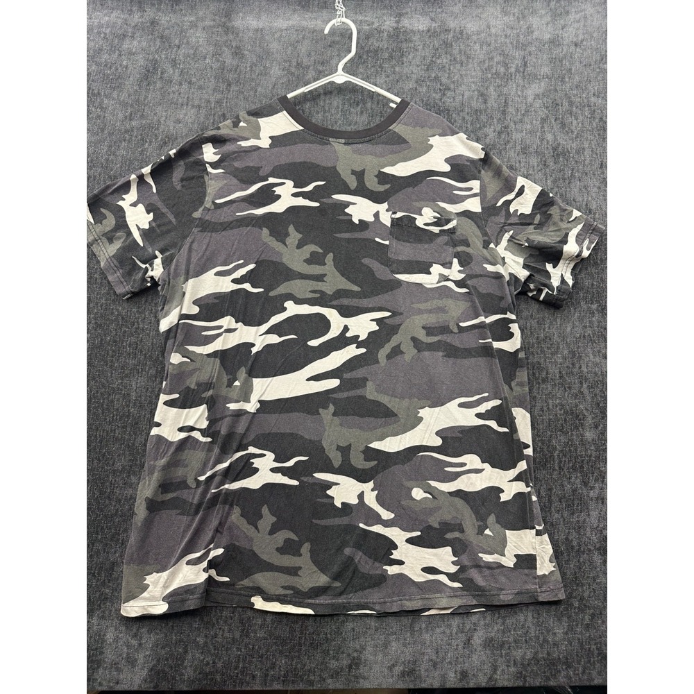 King Size T Shirt Mens 3XL Multicolor Camouflage Mountain Hiking Travel Crewneck